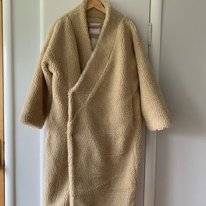 Monki teddy coat xs/s